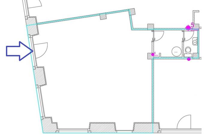 Shop with display windows in the historic centre.