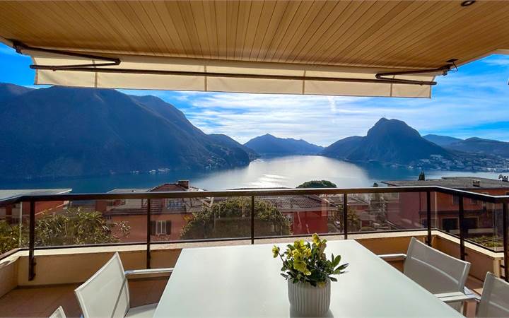 LUGANO - SPLENDIDO 4,5 LOC. CON VISTA LAGO