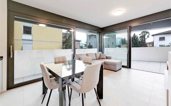 Lugano Breganzona: 2.5-bedroom furnished apartment with a large terrace
